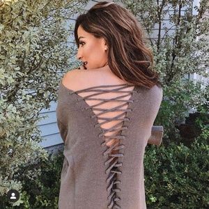 Lace Up Sweater